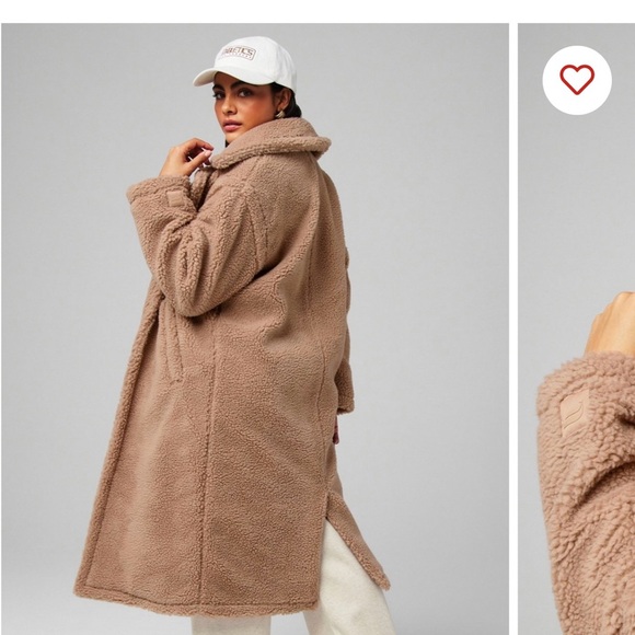 Fabletics Warm Brown Teddy Jacket - Picture 4 of 5